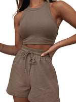 Casual Sleeveless Top & Shorts Loungewear Set