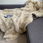 Champagne Tuscan Shearling Throw | Rug | Ultra Luxe Dense