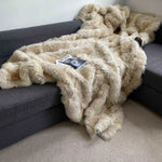Champagne Tuscan Shearling Throw | Rug | Ultra Luxe Dense