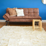 Champagne Tuscan Shearling Throw | Rug | Wildash London