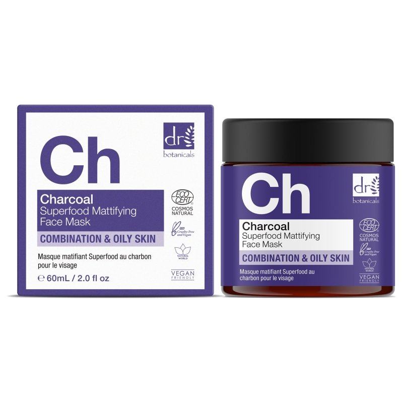 Dr Botanicals Charcoal Superfood Mattifying Face Mask 60ml