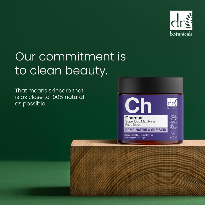 Dr Botanicals Charcoal Superfood Mattifying Face Mask 60ml
