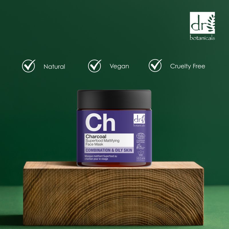 Dr Botanicals Charcoal Superfood Mattifying Face Mask 60ml