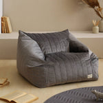 Chelsea Armchair Beanbag in Slate Grey Velvet by Nobodinoz