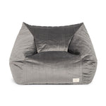 Chelsea Armchair Beanbag in Slate Grey Velvet by Nobodinoz