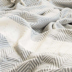 Chevron Organic Cotton Handloomed Throw - Pewter
