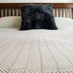 Chevron Organic Cotton Handloomed Throw - Pewter