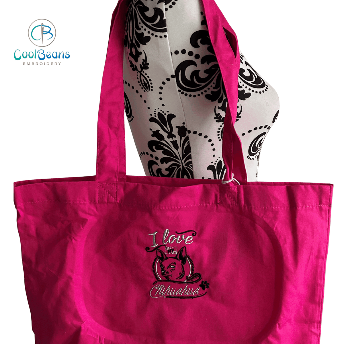 Chihuahua Love Dog Tote / Shopper Bag - Personalised