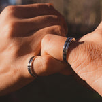 Christian Cross Silver Couple Promise His and Her Ring set