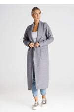Figl Long Belted Straight Cut Coat