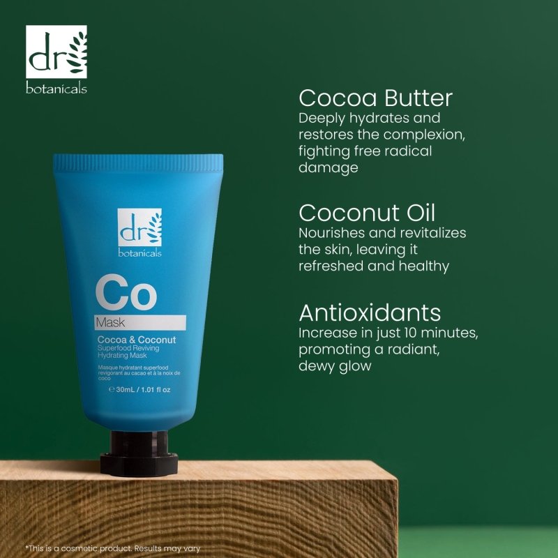 Dr Botanicals Cocoa & Coconut Superfood Reviving Hydrating Mask 30ml