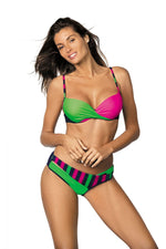 Colourful Hip Cut Out Two Piece Bikini Set | Marko