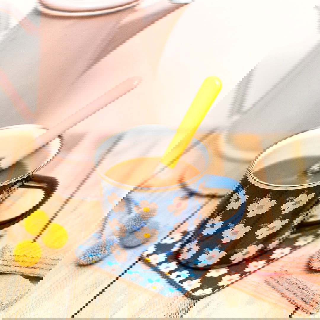 Colourful Retro Print Individual Coaster - Enamelhappy