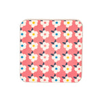 Colourful Retro Print Individual Coaster - Enamelhappy Rose