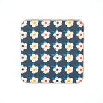 Colourful Retro Print Individual Coaster - Enamelhappy Midnight
