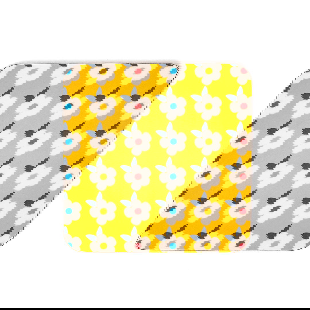 Colourful Retro Print Individual Coaster - Enamelhappy