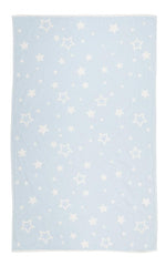Constellations Jacquard Baby Blanket / Throw 100% Cotton | Sky Blue | 100cm x 160cm
