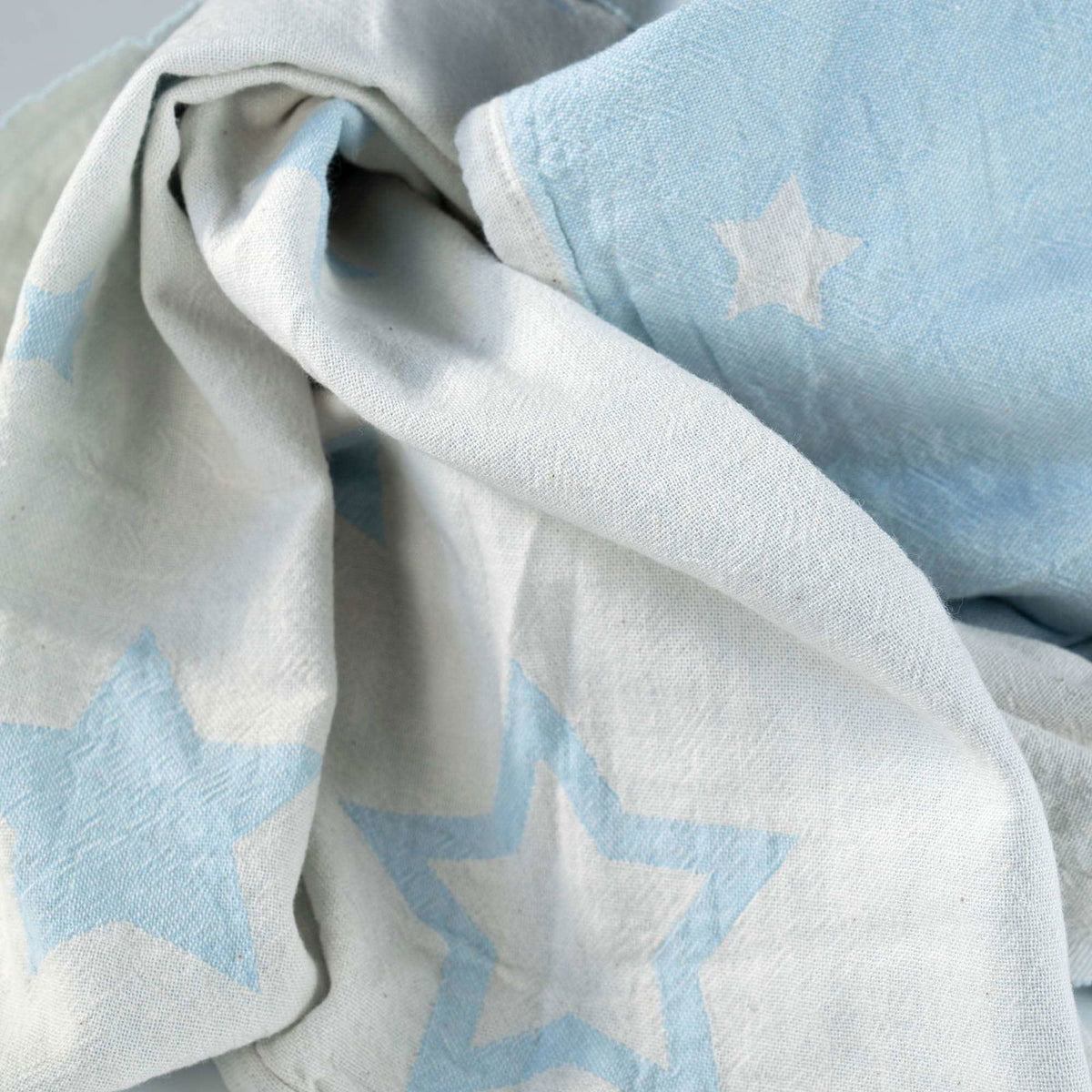 Constellations Jacquard Baby Blanket / Throw 100% Cotton | Sky Blue | 100cm x 160cm