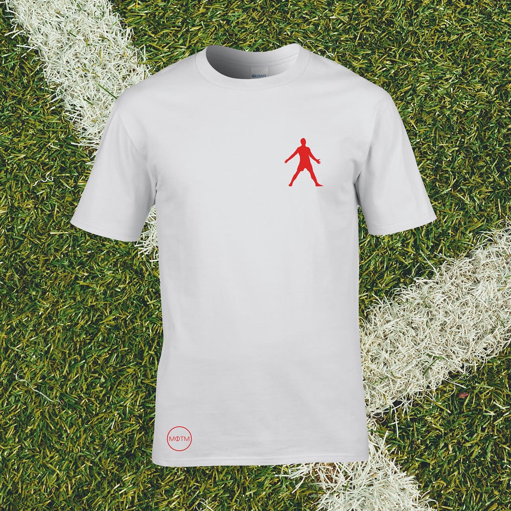 Cristiano Ronaldo Celebration T-Shirt White & Red
