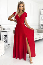 Crystal Occasion Long Occasion Dress | Numoco Red