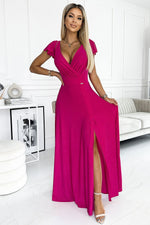 Crystal Occasion Long Occasion Dress | Numoco Pink Shade 2