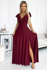 Crystal Occasion Long Occasion Dress | Numoco Red Shade 2