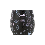 Crystal Witch Print Stemless Glass