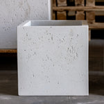 Cubrosa | White Mist – 100cm XXL Square Concrete Planter – 782L Large Outdoor Plant Pot