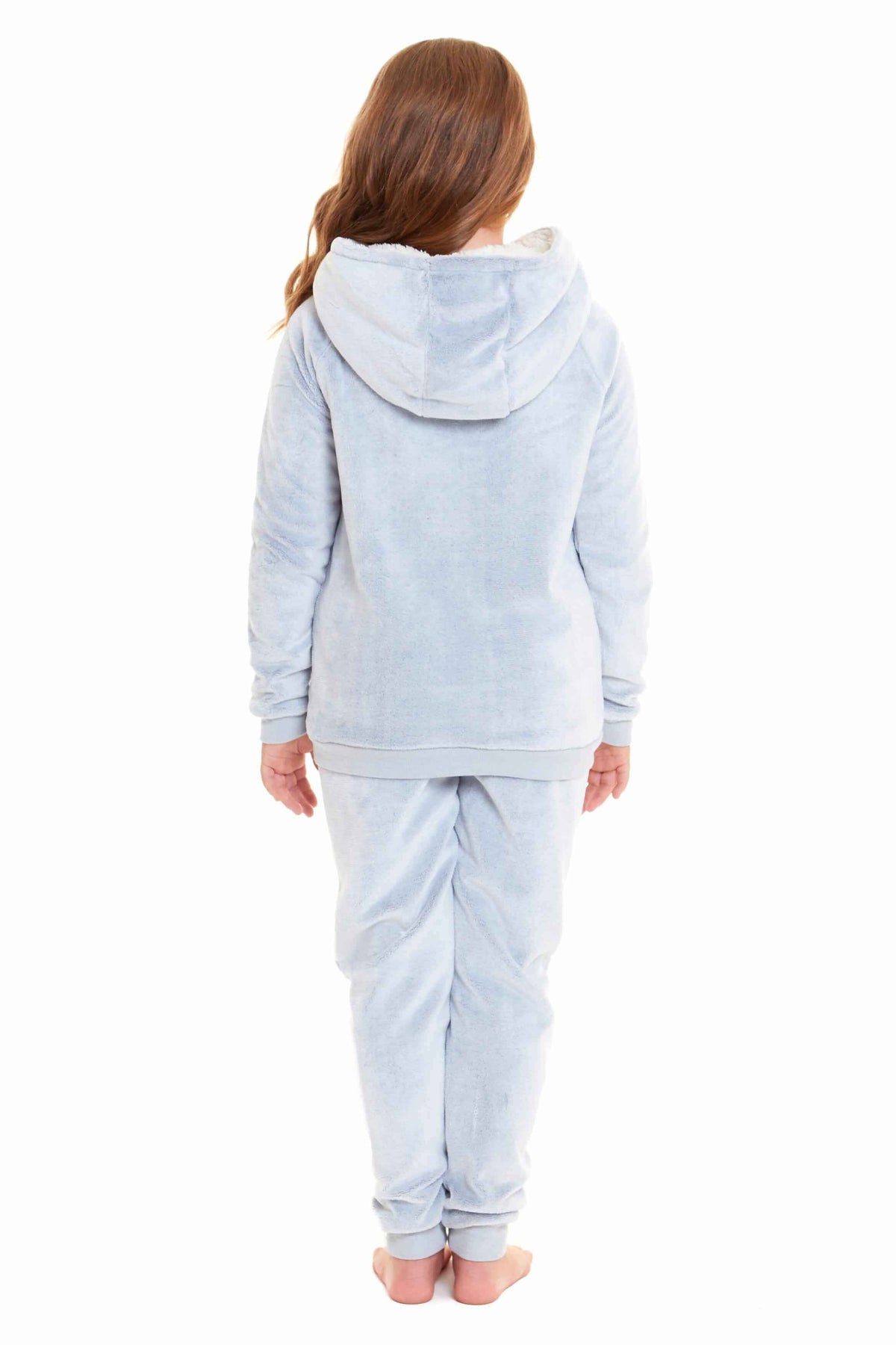 Daisy Dreamer Cuddly Raccoon Fleece Hooded Sherpa Lined Pyjama Set for Women & Girls