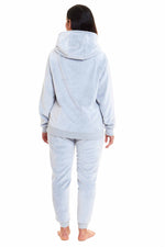 Daisy Dreamer Cuddly Raccoon Fleece Hooded Sherpa Lined Pyjama Set for Women & Girls