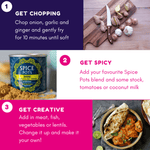 Spice Pots Curry Spice Kit with 3 x Recipe Booklets with Weight Watching Smart Points