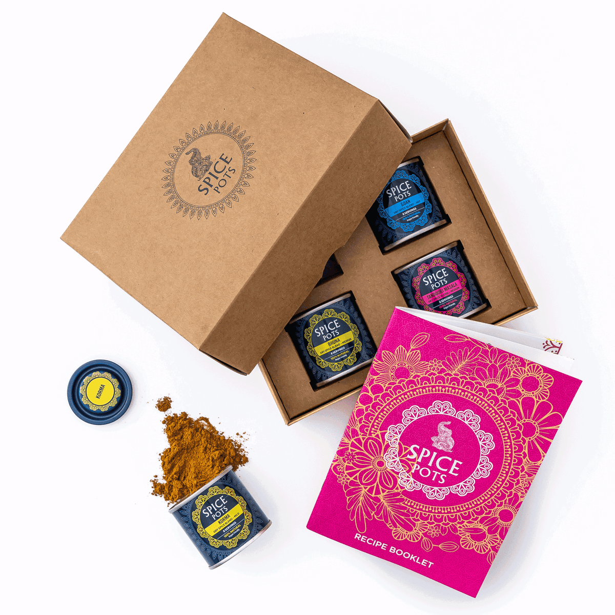 Spice Pots Curry Spice Kit with Easy Curry Recipes