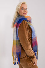 AT Long Colourful Plaid Shawl Scarf