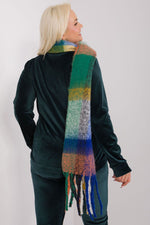 AT Long Colourful Plaid Shawl Scarf