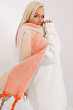 AT Striped Tassel Winter Shawl Scarf