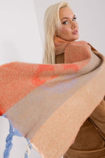 AT Striped Tassel Winter Shawl Scarf