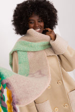 AT Striped Tassel Winter Shawl Scarf