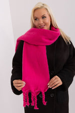 AT Geometric Tassel Shawl Scarf pink 3 one-size-fits-all
