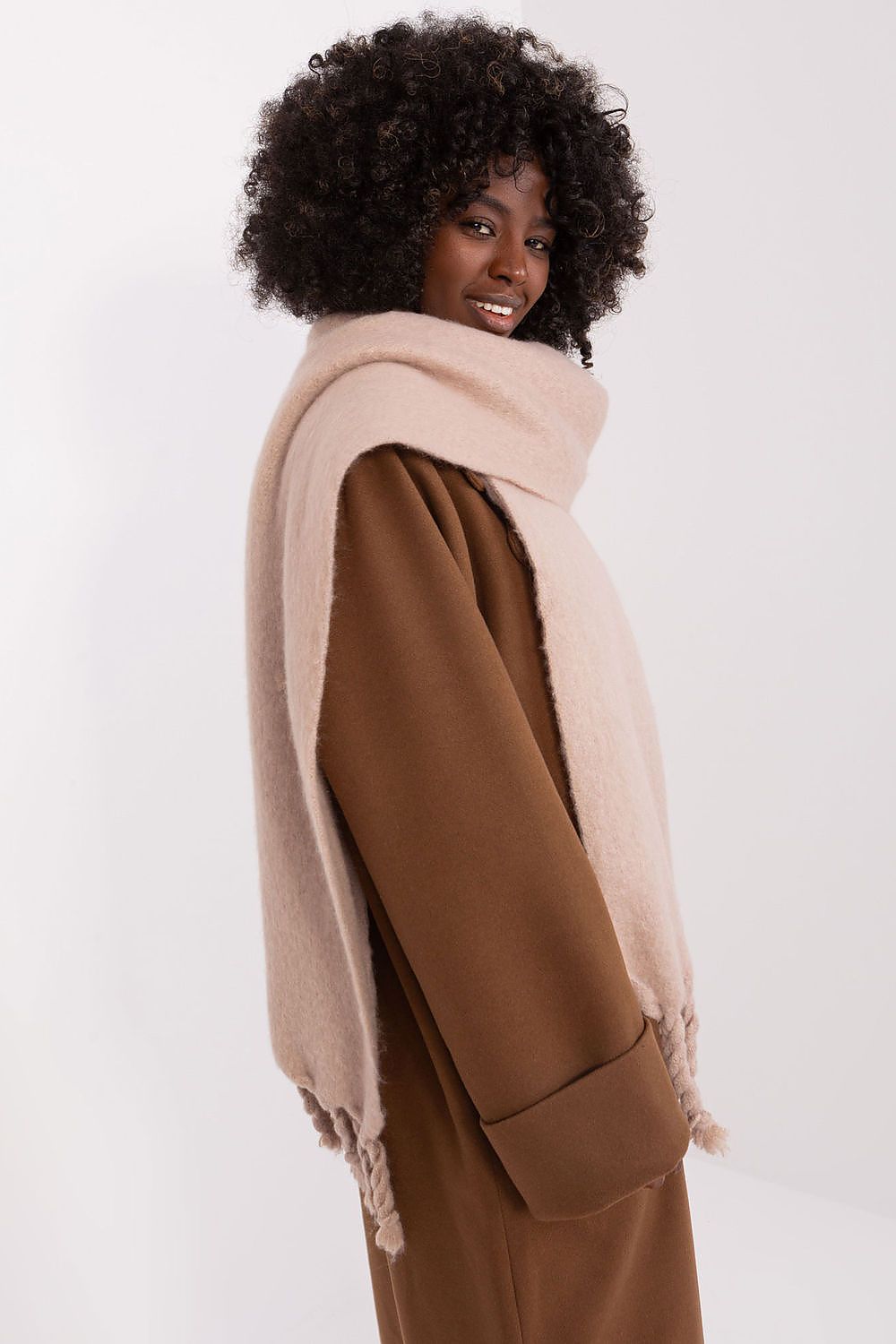 AT Geometric Tassel Shawl Scarf