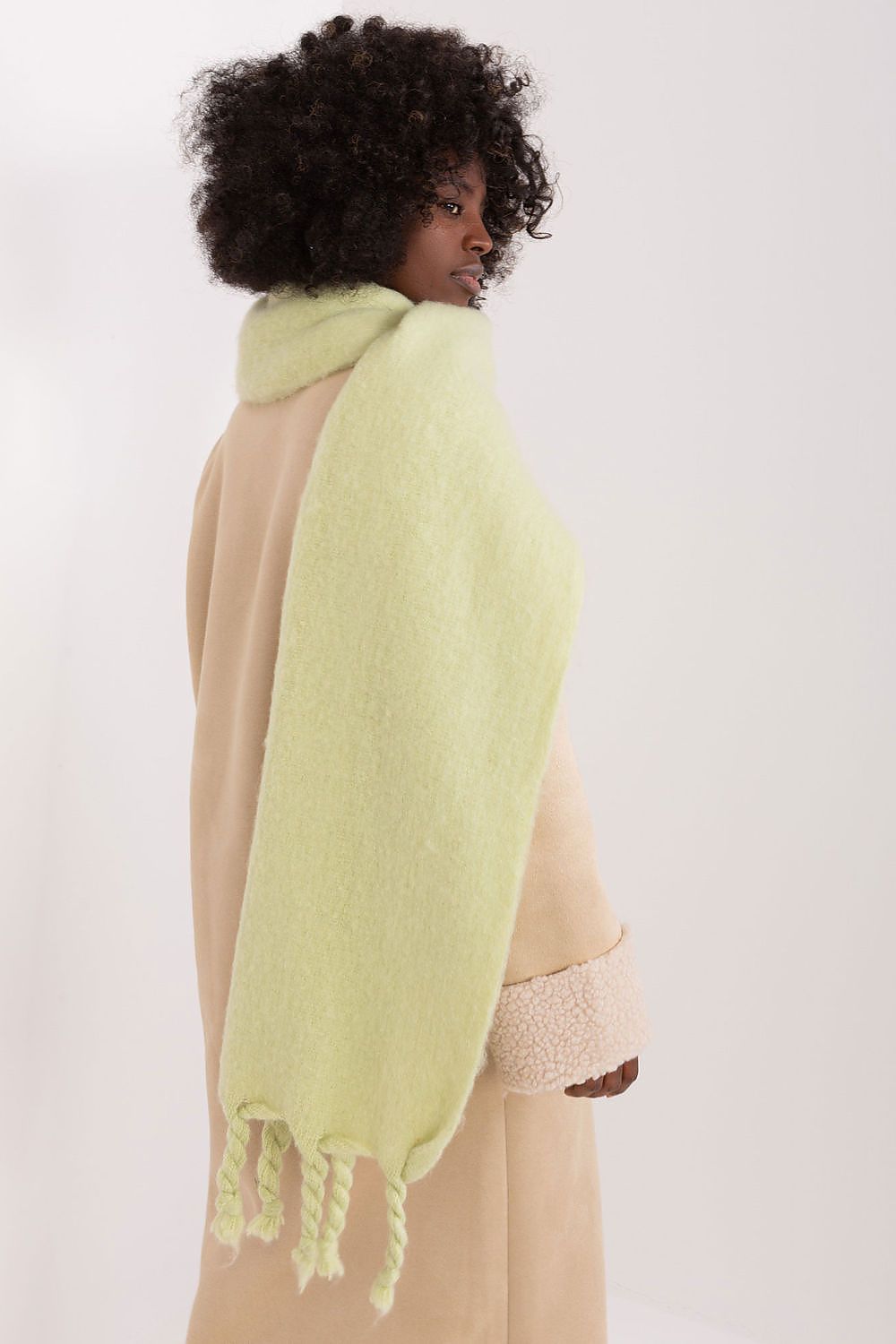 AT Geometric Tassel Shawl Scarf