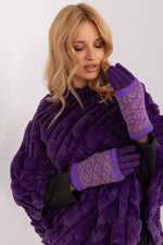 AT Touchscreen Smooth Winter Gloves with Removable Lining violet