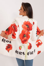 Floral Jacket Italy Moda Denim-Look Blazer