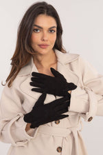 AT Button-Slit Insulated Gloves black