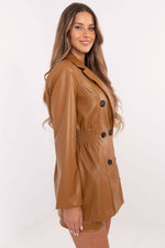 Italy Moda Eco-Leather Blazer Jacket
