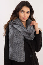 AT Geometric Pattern Neckerchief grey one-size-fits-all