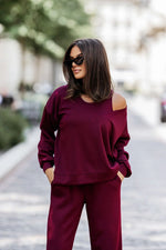 LaBalancia Feminine Three Piece Loungewear Set red