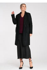 Figl Belted Wrap Midi Coat Black