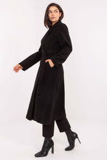 Factory Price Long Boucle Lapel Coat