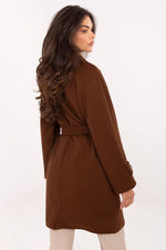 Rue Paris Knee-Length Belted Transitional Coat