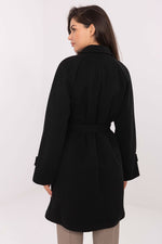 Rue Paris Knee-Length Belted Transitional Coat